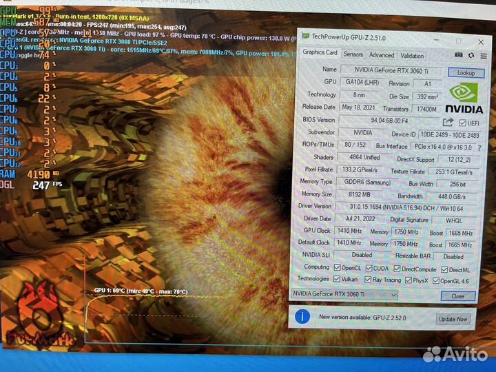 Rtx 3060ti 8gb ddr6 samsung