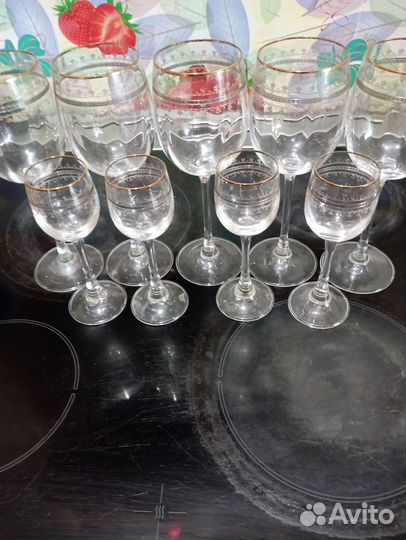 Бокалы и рюмочки хрусталь