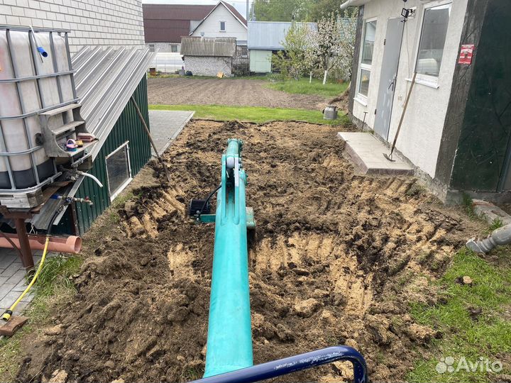 Работы мини экскаватором