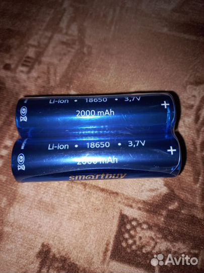 Аккумулятор 18650 2000 mAh Li-ion 3.7V, 2 шт