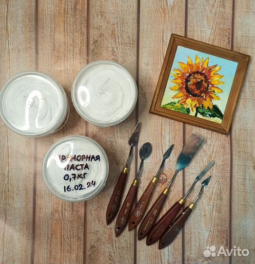 Экономия масляных красок, мраморная паста