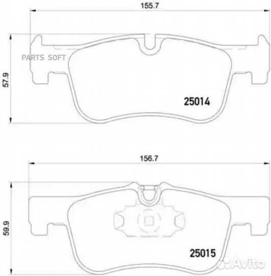 P06078 Brembo Колодки тормозные дисковые перед