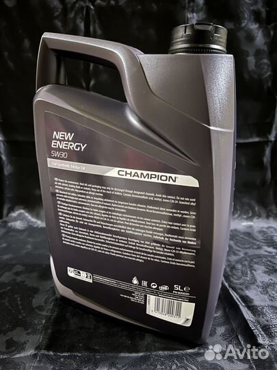 Моторное масло champion NEW energy 5W-30 5л