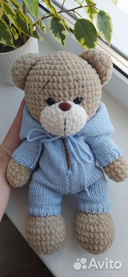Игрушка вязаный медведь мишка Тедди