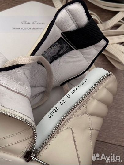 Кеды rick owens geobasket milk