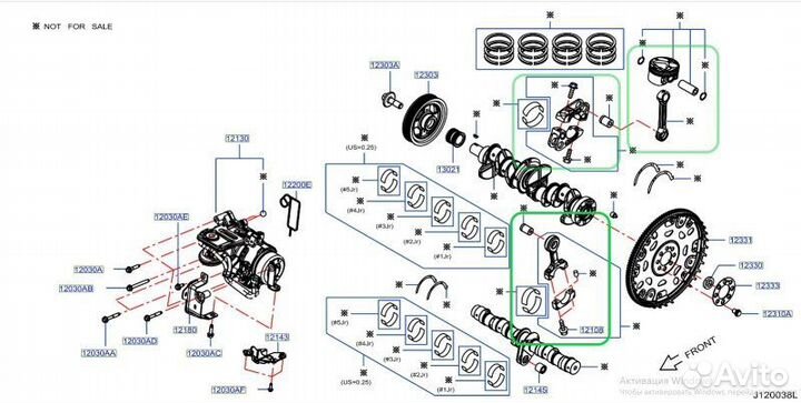 Поршень с шатуном Infiniti Qx50 J55 KR20 012800A