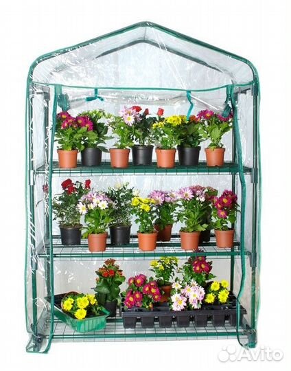 Стеллаж парник для рассады 3 полки 68x49x128 см