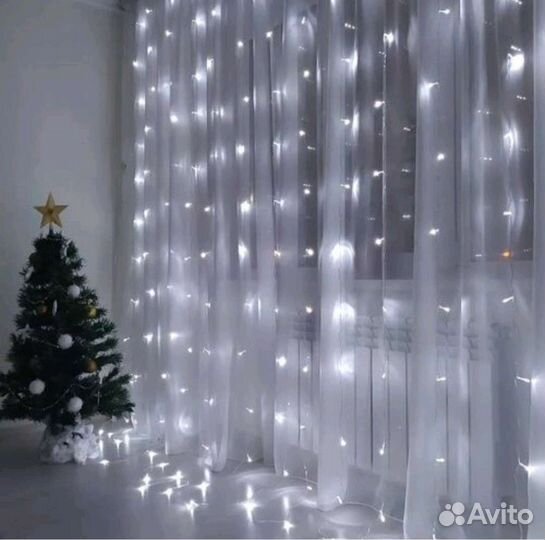 Готовая тюль штора новая 8м