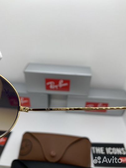 Очки овальные рейбен Ray Ban ferrari 001/51 стекло