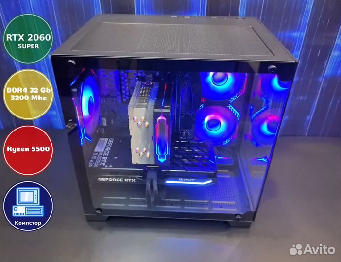 Сборка пк для 2к AMD5500-RTX2060SUP-32DDR4-SRI-A520