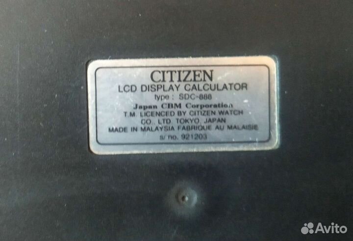 Настольный калькулятор Citizen, оригинал