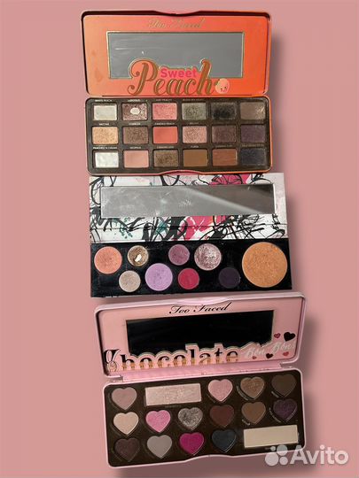 Палетки теней mac, too faced
