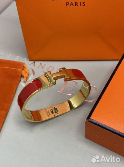Красный браслет hermes