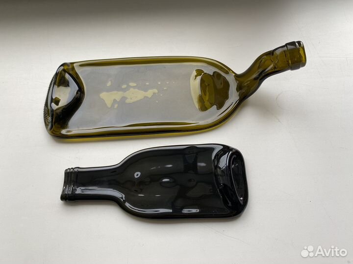 Тарелка из бутылки - подсвечник, декор