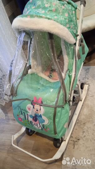 Детские санки коляска ника