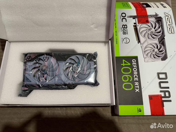 Видеокарта asus GeForce RTX 4060 Dual White OC