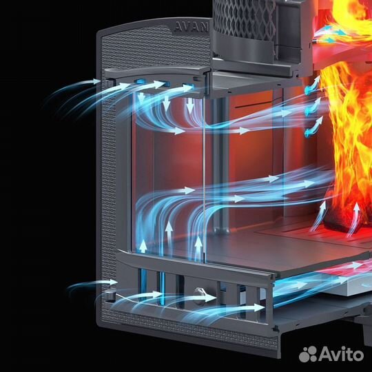 Печь банная Искандер зк 25 M Ураган с дымоходом