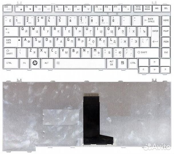 Клавиатура Toshiba Satellite A200 A300 серебристая