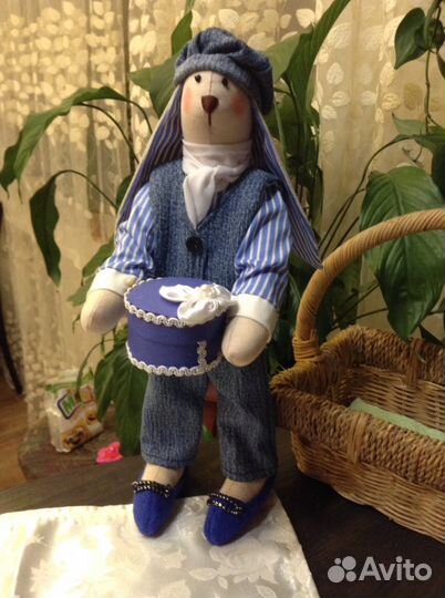 Текстильная кукла. кролик Степан