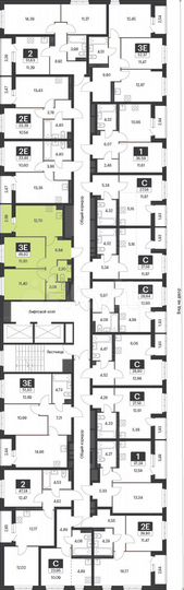 2-к. квартира, 48,9 м², 4/15 эт.