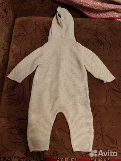 Вязаный хлопковый комбенизон динозавр 68