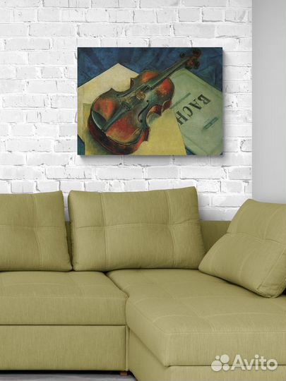Арт картина с красивой скрипкой 70х50 см