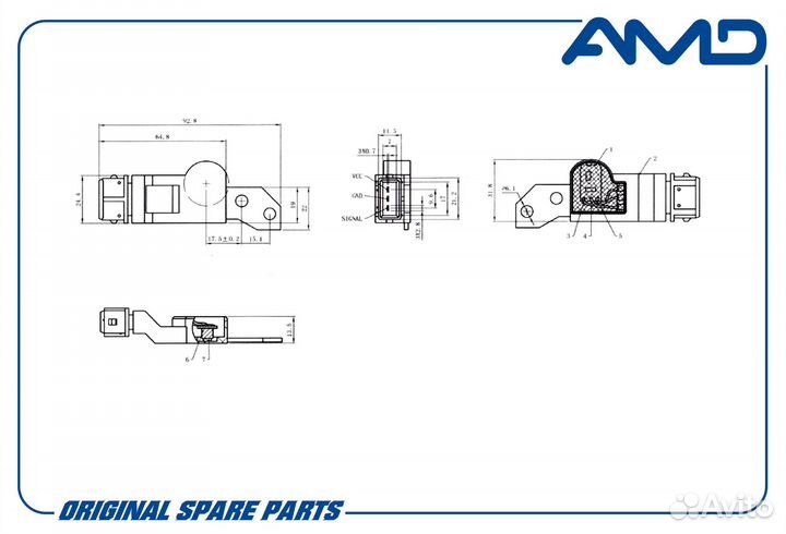 Датчик положения распредвала AMD для chevrolet Lac