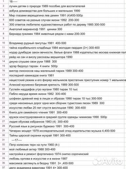 Редкие Книги СССР списки,обновляются