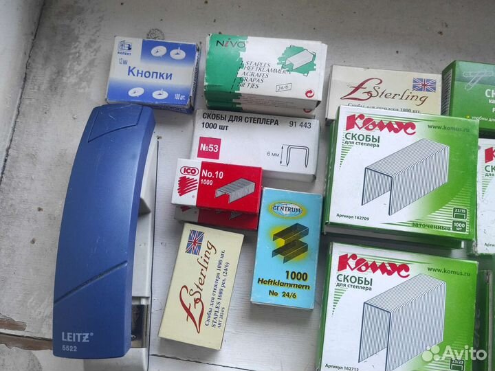 Степплер, дырокол, скобы