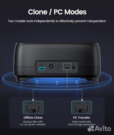 Док-станция orico для жестких дисков и SSD на 2 ди