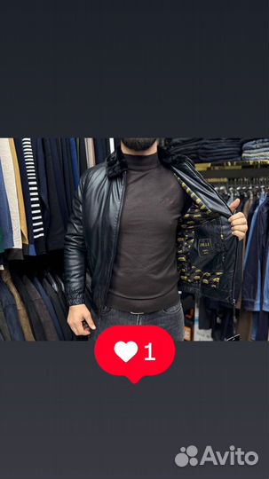 Куртка мужская зимняя кожаная