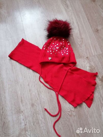 Комплект зимний шапка и шарф