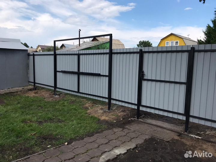 Забор под ключ. Установка забора. монтаж заборов