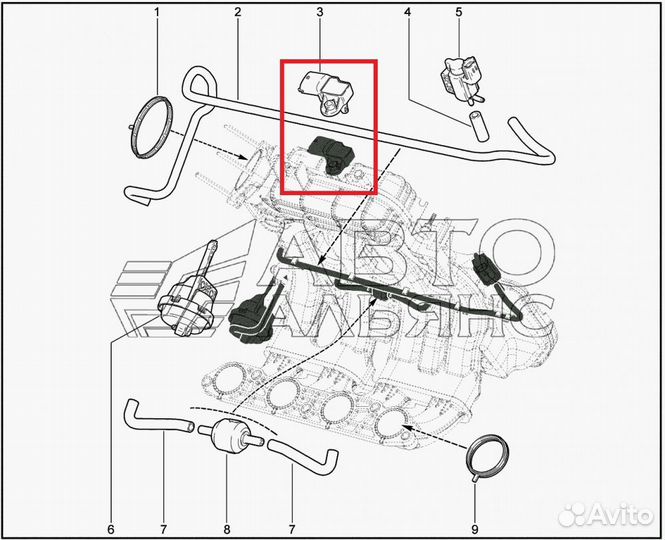 Датчик давления и температуры воздуха Лада Веста