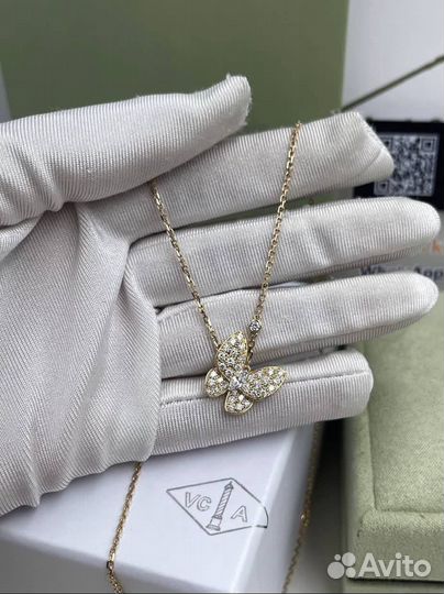 Золотое колье Van Cleef 7.01 гр 1 ct