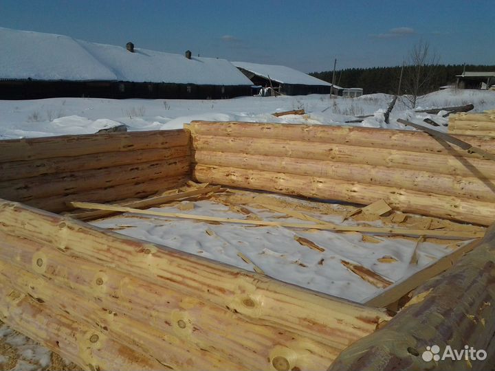 Сруб дом баня из зимнего леса с доставкой