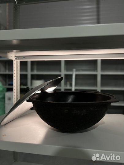 Казан чугунный узбекский алюминиевая крышка