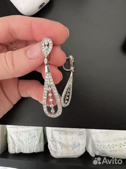 Серьги серебро