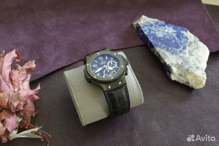 Качественный handmade ремешок на часы Hublot. Кожа