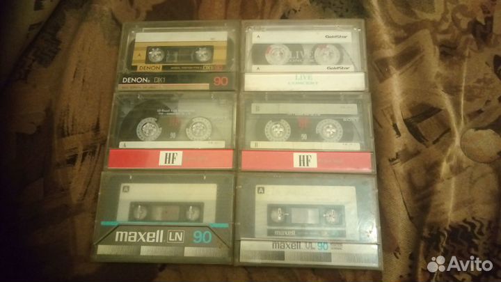 Аудио кассеты Sony, Maxell, Denon, Goldstar