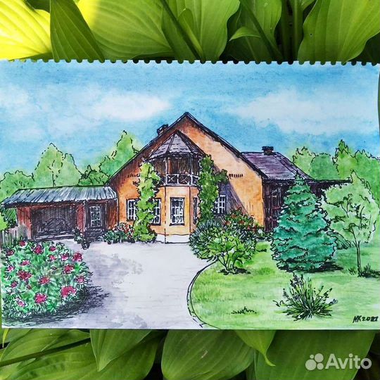 Картина - акварель, масло, скетч