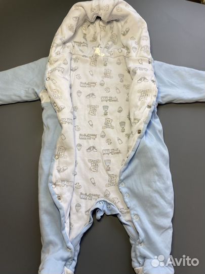 Слип комбинезон утепленный р68