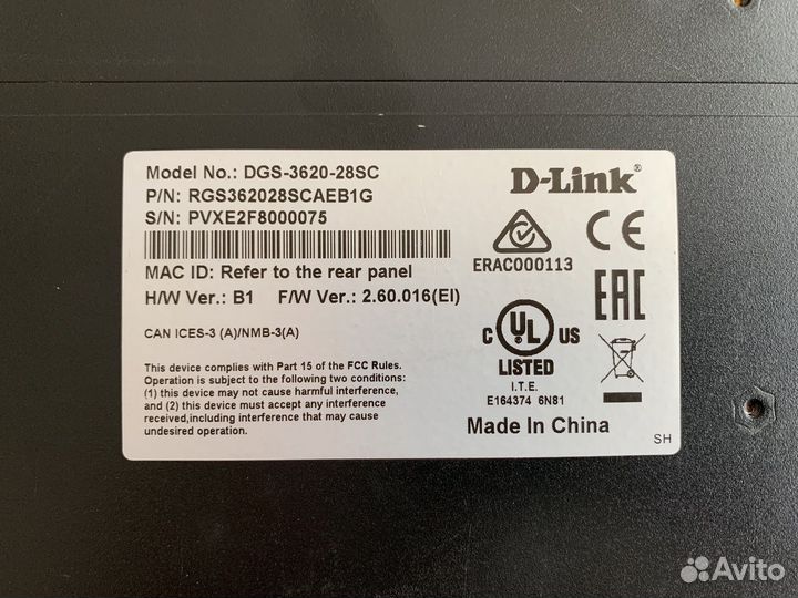 Коммутатор б/у D-Link DGS-3620-28SC