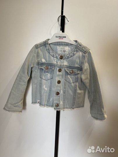 Джинсовая куртка zara 86 92 для девочки