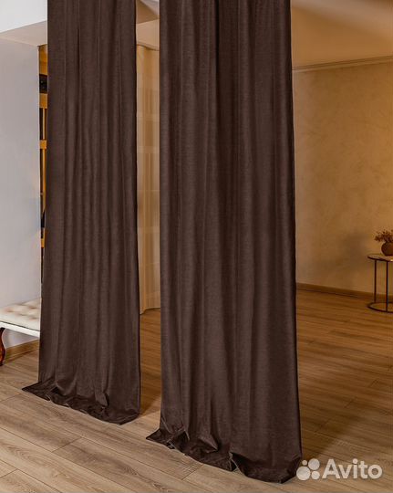 Шторы бархат Богема Коралл