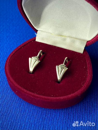 Винтаж серьги мельхиор СССР