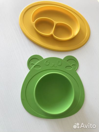 Тарелки силиконовые на присоске в идеальном состоя