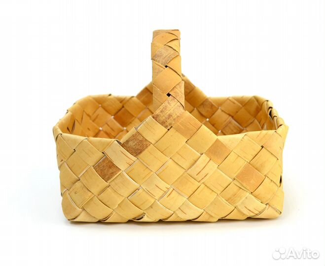 Лукошко плетеное из бересты. Корзинка из бересты