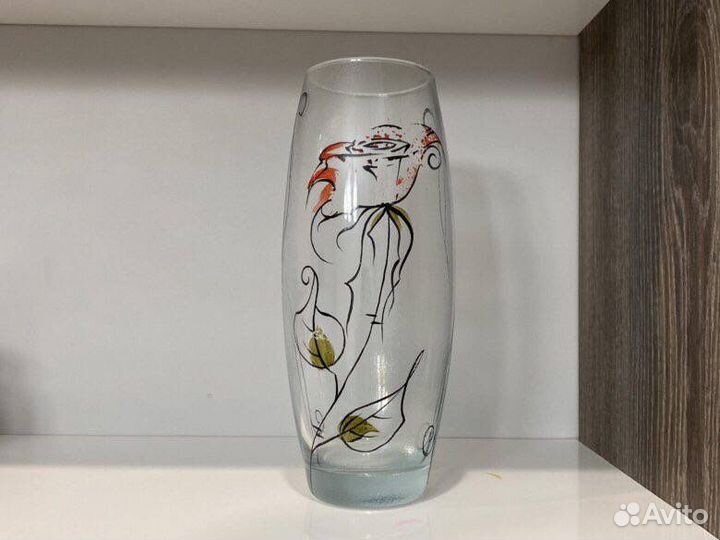 Ваза для цветов матовое стекло