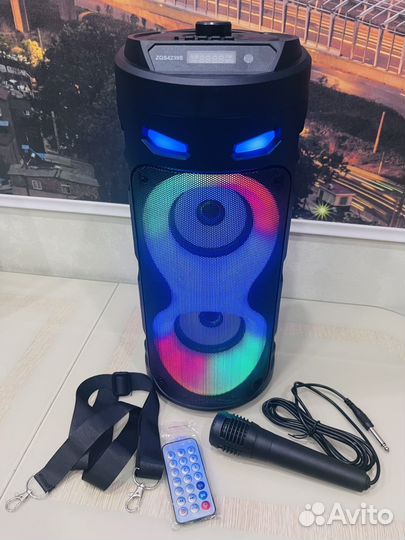 Bluetooth 40см колонка новая с караоке